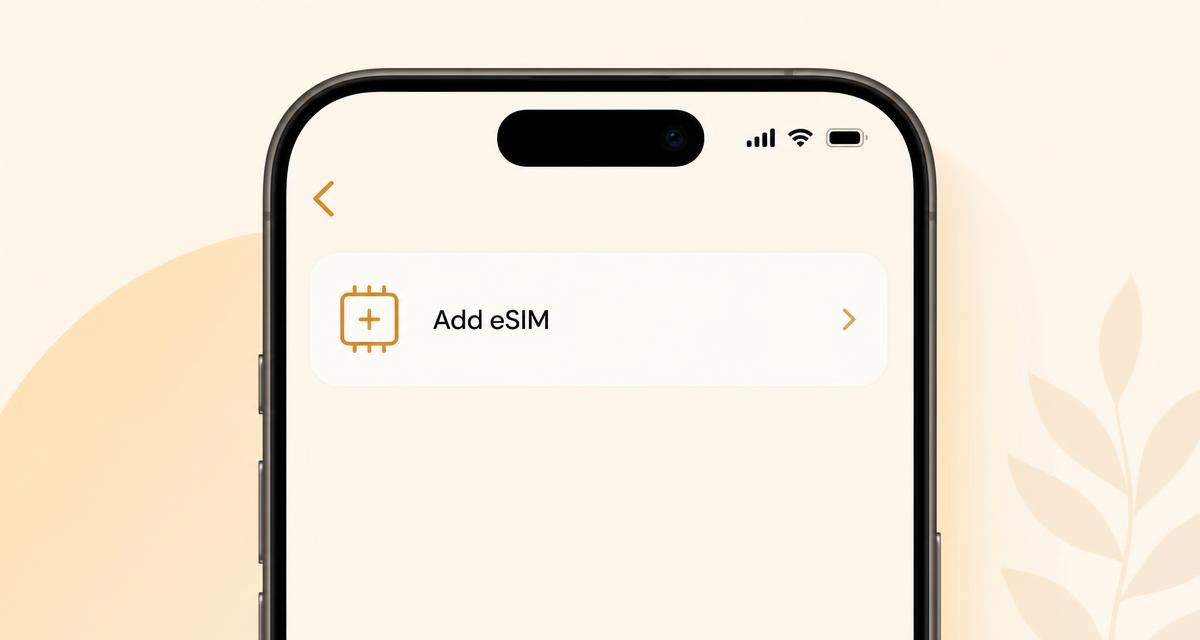 iPhone Settings screen showing the Add eSIM option, as it appears on the Apple iPhone 12 mini