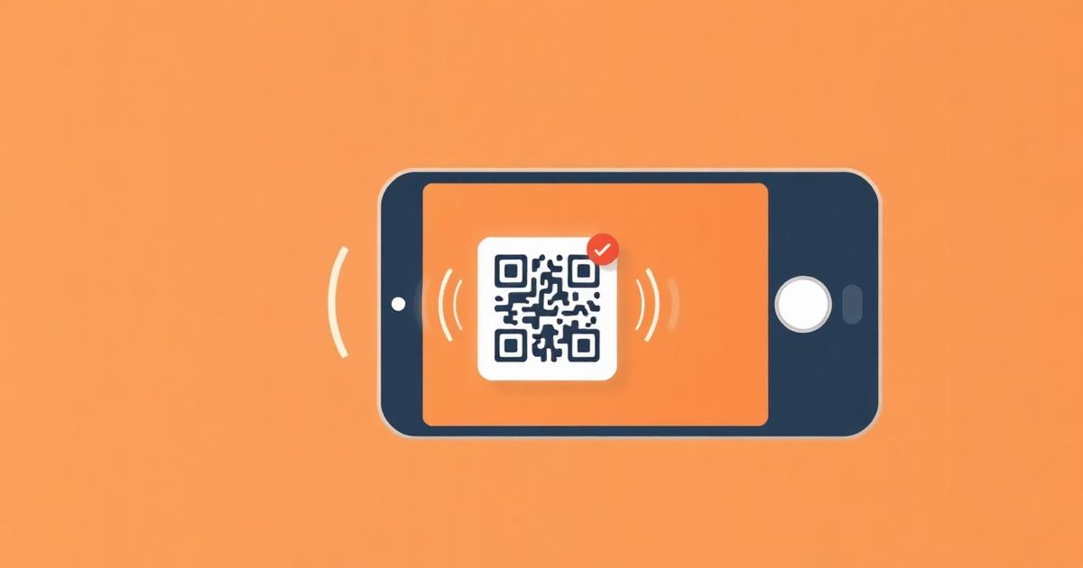 Illustration of a phone scanning an eSIM QR code with signal waves and a green checkmark confirming activation